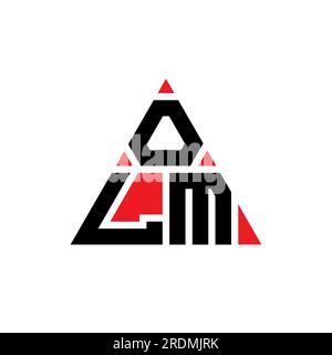 Logo de lettre triangle OLM avec forme de triangle. Monogramme de logo triangle OLM. Modèle de logo vectoriel triangle OLM avec couleur rouge. OLM triangul Illustration de Vecteur