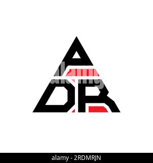 Logo PDR avec lettre triangulaire en forme de triangle. Monogramme de logo triangle PDR. Modèle de logo vecteur triangle PDR avec couleur rouge. PDR triangul Illustration de Vecteur