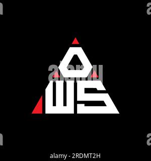 Logo de lettre triangle OWS avec forme de triangle. Monogramme de conception de logo triangle OWS. Modèle de logo vectoriel triangle OWS avec couleur rouge. OWS triangul Illustration de Vecteur