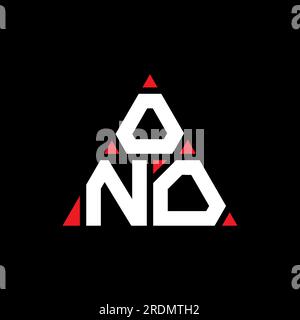 Logo de lettre triangle ONO avec forme de triangle. Monogramme de conception de logo triangle ONO. Modèle de logo vecteur triangle ONO avec couleur rouge. ONO triangul Illustration de Vecteur
