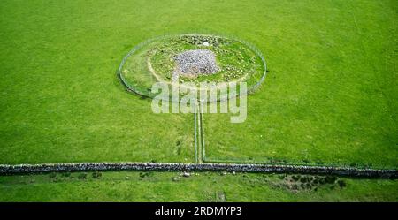 Nether Largie Mid Cairn, Kilmartin Glen, Argyll, Écosse. Fait partie du site néolithique de Kilmartin Glen Banque D'Images