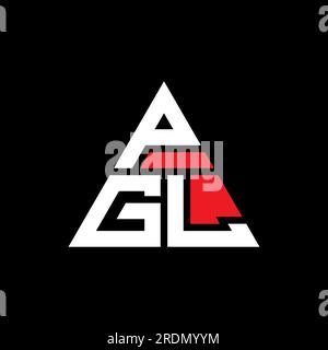 Logo de lettre triangle PGL avec forme de triangle. Monogramme de logo triangle PGL. Modèle de logo vecteur triangle PGL avec couleur rouge. PGL triangul Illustration de Vecteur