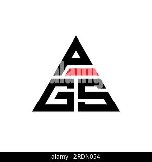 Logo de lettre triangle PGS avec forme de triangle. Monogramme de logo triangle PGS. Modèle de logo vecteur triangle PGS avec couleur rouge. PGS triangul Illustration de Vecteur