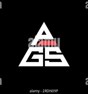 Logo de lettre triangle PGS avec forme de triangle. Monogramme de logo triangle PGS. Modèle de logo vecteur triangle PGS avec couleur rouge. PGS triangul Illustration de Vecteur