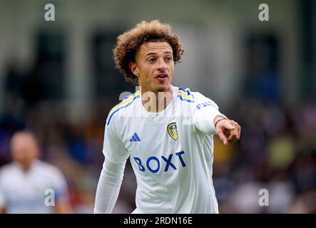 Ethan Ampadu de Leeds United pendant le match amical de pré-saison au LNER Community Stadium, York. Date de la photo : Samedi 22 juillet 2023. Banque D'Images