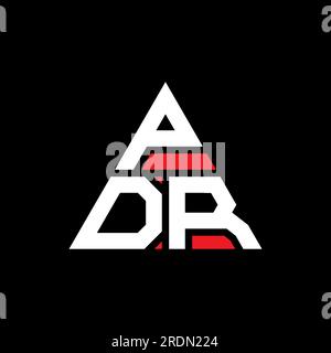 Logo PDR avec lettre triangulaire en forme de triangle. Monogramme de logo triangle PDR. Modèle de logo vecteur triangle PDR avec couleur rouge. PDR triangul Illustration de Vecteur