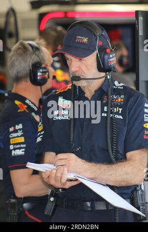 MOGYOROD, BUDAPEST, Hongrie. 22 juillet 2023. Adrien NEWEY, Directeur technique du Team Red Bull Racing, Formule 1, Grand Prix F1 - formel 1 Ungarn - formel 1 - 22. JULY2023 am Hungaroring, - Honorarpflichtiges Foto, image payante, Copyright © THILL Arthur/ATPimages (THILL Arthur/ATP/SPP) crédit : SPP Sport Press photo. /Alamy Live News Banque D'Images