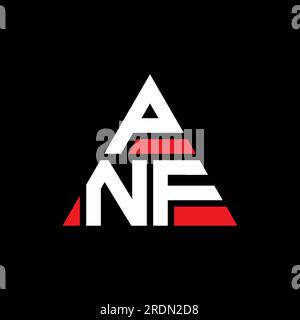 Logo de lettre triangle PNF avec forme de triangle. Monogramme de logo triangle PNF. Modèle de logo vecteur triangle PNF avec couleur rouge. PNF triangul Illustration de Vecteur