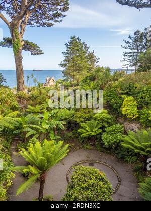 Gyllyngdune Gardens, Falmouth, Cornouailles, Angleterre, Royaume-Uni, GO. Banque D'Images