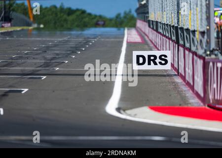 Budapest, Hongrie. 22 juillet 2023. DRS zone, Grand Prix F1 de Hongrie à Hungaroring le 22 juillet 2023 à Budapest, Hongrie. (Photo de HIGH TWO) crédit : dpa/Alamy Live News Banque D'Images