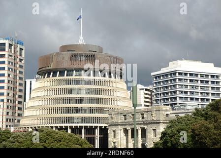 Parlement néo-zélandais à Wellington Banque D'Images