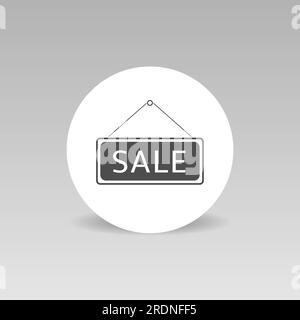Vente Hanging signe. Concept d'apurement, Vector illustration Illustration de Vecteur