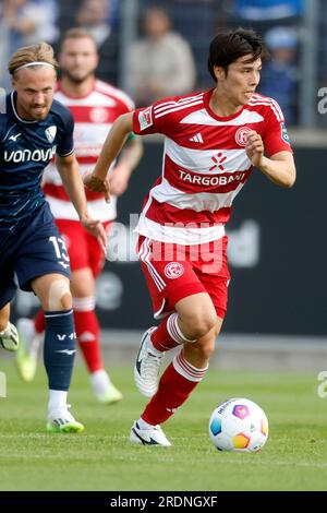 Düsseldorf, Deutschland, Fussball Bundesliga Freundschaftsspiel Fortuna Düsseldorf vs.VFL Bochum 3-1 am 21. 07. 2023 im Paul-Janes Stadion am Flinger Broich in Düsseldorf Ao TANAKA (F95) Norbert Schmidt, Duesseldorf Banque D'Images