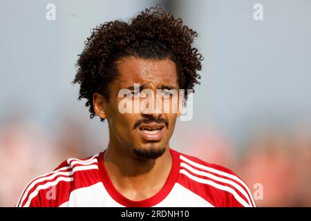 Düsseldorf, Deutschland, Fussball Bundesliga Freundschaftsspiel Fortuna Düsseldorf vs.VFL Bochum 3-1 am 21. 07. 2023 im Paul-Janes Stadion am Flinger Broich in Düsseldorf Emmanuel IYOHA (F 95) Norbert Schmidt, Duesseldorf Banque D'Images