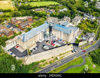 Bodmin Jail et Bodmin Luxury Hotel d'un drone, Bodmin Moor, Cornouailles, Angleterre, Royaume-Uni Banque D'Images