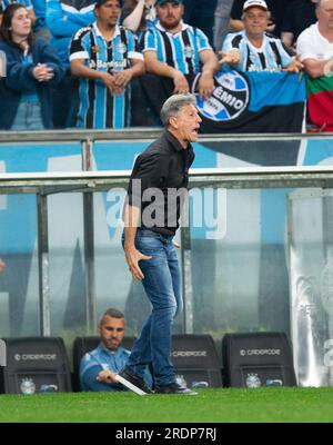 Porto Alegre, Brazil. 22nd July, 2023. Gremio manager Renato Gaucho, during the match between Gremio and Atletico Mineiro, for the Brazilian Serie A 2023, at Arena do Gremio Stadium, in Porto Alegre on July 22. Photo: Richard Ducker/DiaEsportivo/Alamy Live News Credit: DiaEsportivo/Alamy Live News Stock Photo