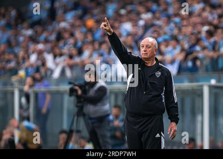 Porto Alegre, Brésil. 22 juillet 2023. RS - PORTO ALEGRE - 07/22/2023 - BRASILEIRO A 2023, GREMIO X ATLETICO-MG - Luis Felipe Scolari entraîneur de l'Atletico-MG lors d'un match contre Gremio au stade Arena do Gremio pour le championnat brésilien A 2023. Photo : Maxi Franzoi/AGIF/Sipa USA crédit : SIPA USA/Alamy Live News Banque D'Images