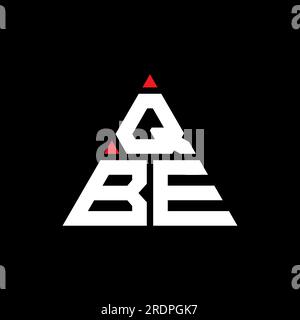 Design de logo de lettre triangle QBE avec forme de triangle. Monogramme de conception de logo triangle QBE. Modèle de logo vecteur triangle QBE avec couleur rouge. QBE triangul Illustration de Vecteur