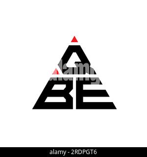 Design de logo de lettre triangle QBE avec forme de triangle. Monogramme de conception de logo triangle QBE. Modèle de logo vecteur triangle QBE avec couleur rouge. QBE triangul Illustration de Vecteur