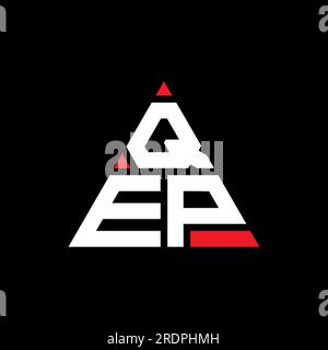 Logo de lettre triangle QEP avec forme de triangle. Monogramme de logo triangle QEP. Modèle de logo vecteur triangle QEP avec couleur rouge. QEP triangul Illustration de Vecteur