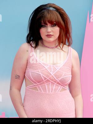Jul 12, 2023 - London, England, UK - Gayle attending the Barbie European Premiere, Cineworld Leicester Square Stock Photo