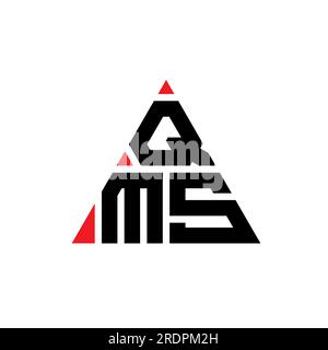 Logo de lettre triangle QMS avec forme de triangle. Monogramme de ...