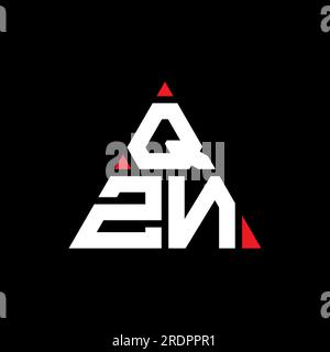 Logo de lettre triangle QZN avec forme de triangle. Monogramme de conception de logo triangle QZN. Modèle de logo vecteur triangle QZN avec couleur rouge. QZN triangul Illustration de Vecteur