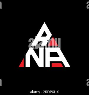 Logo en forme de triangle RNA. Monogramme de logo de triangle d'ARN. Modèle de logo de vecteur de triangle d'ARN avec la couleur rouge. ARN triangul Illustration de Vecteur