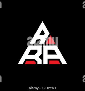 Logo de lettre triangle RRA avec forme de triangle. Monogramme de logo triangle RRA. Modèle de logo vecteur triangle RRA avec couleur rouge. RRA triangul Illustration de Vecteur