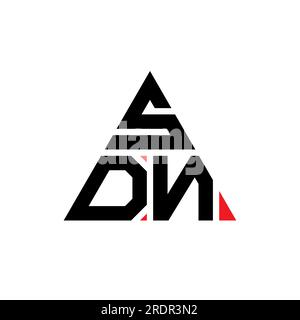 Logo SDN en forme de triangle. Monogramme de logo triangle SDN. Modèle de logo vectoriel triangle SDN avec couleur rouge. SDN triangul Illustration de Vecteur