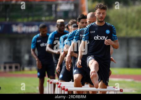 Dimaro, Naples, Italie. 23 juillet 2023. Amir Rrahmani de Napoli pendant un camp d'entraînement de pré-saison, Dimaro Italie (crédit image : © Ciro de Luca/ZUMA Press Wire) USAGE ÉDITORIAL SEULEMENT! Non destiné à UN USAGE commercial ! Banque D'Images