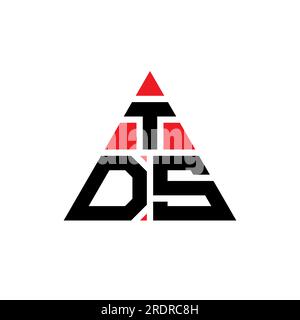 Logo de lettre triangle TDS avec forme de triangle. Monogramme de conception de logo de triangle TDS. Modèle de logo vecteur triangle TDS avec couleur rouge. TDS triangul Illustration de Vecteur