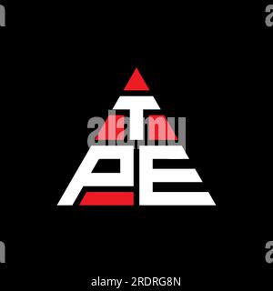 Logo de lettre triangle TPE avec forme de triangle. Monogramme de conception de logo de triangle de TPE. Modèle de logo vecteur triangle TPE avec couleur rouge. TPE triangul Illustration de Vecteur