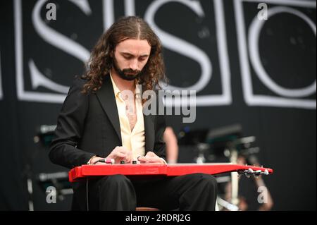 22 juillet 2023, Sheffield, South Yorkshire, Royaume-Uni : Bossoms, spectacle au Tramlines Festival, Sheffield , Royaume-Uni , 22.07.2023 (image de crédit : © Robin Burns/ZUMA Press Wire) USAGE ÉDITORIAL SEULEMENT! Non destiné à UN USAGE commercial ! Banque D'Images