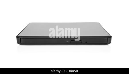 External drive for computer CD disks on a white. Stock Photo