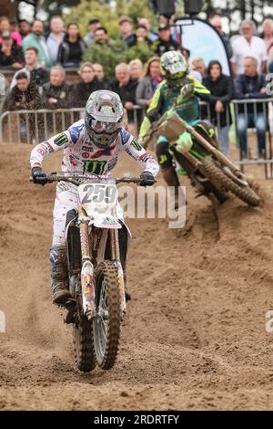 Lommel, Belgique. 23 juillet 2023. Néerlandais Glenn Coldenhoff photographié en action lors du Grand Prix de motocross MXGP Flandres, course 13/19 du Championnat du monde FIM de Motocross, dimanche 23 juillet 2023 à Lommel. BELGA PHOTO BRUNO FAHY crédit : Belga News Agency/Alamy Live News Banque D'Images