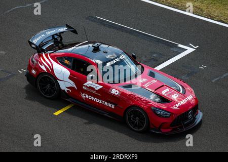 La voiture de sécurité FIA Mercedes-AMG GT Black Series lors du Grand Prix de Hongrie de Formule 1 Qatar Airways 2023, 11e manche du Championnat du monde de Formule 1 2023 du 21 au 23 juillet 2023 sur le Hungaroring, à Mogyorod, Hongrie Banque D'Images