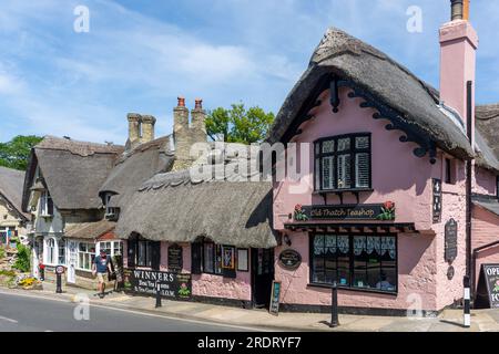 Vieux thé en chaume, Shanklin Old Village, Church Road, Shanklin, île de Wight, Angleterre, Royaume-Uni Banque D'Images