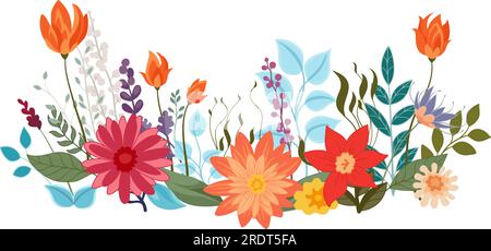 Fleurs sauvages motif abstrait fleurs Illustration de Vecteur