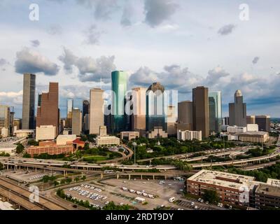 Houston est la ville la plus peuplée de l'État américain du Texas, quatrième ville la plus peuplée des États-Unis Banque D'Images