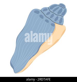 Coquille marine sous-marine tourbillonnante. Illustration de Vecteur