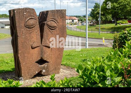 TWA Heids par l'artiste David Harding Glenrothes, Fife, Écosse Banque D'Images