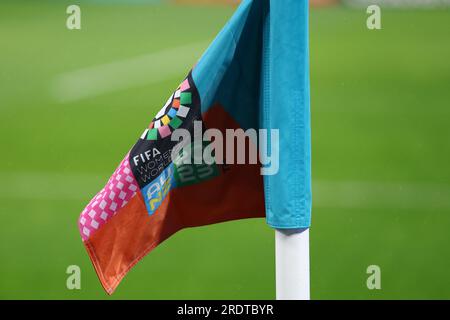 Sydney, Australie. 23 juillet 2023 ; Sydney football Stadium, Sydney, NSW, Australie : coupe du monde féminine football Groupe F, France contre Jamaïque ; drapeau du coin de la coupe du monde féminine FIFA 2023 crédit : action plus Sports Images/Alamy Live News crédit : action plus Sports Images/Alamy Live News Banque D'Images