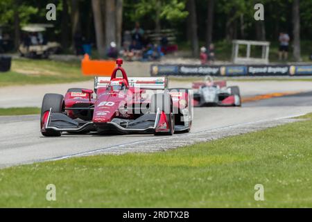 23 juin 2019, Elkhart Lake, Wisconsin, USA : Ed JONES (20) des United Emerates courses à travers les virages lors de la course pour le REV Group Grand Banque D'Images