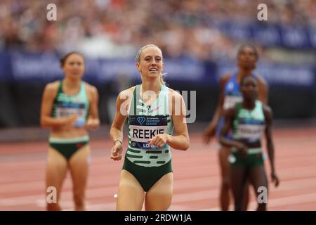 London Stadium, Londres, Royaume-Uni. 23 juillet 2023. 2023 London Diamond League Athletics ; Jemma Reekie remporte le 800m avec un temps de 1:57.30. Crédit : action plus Sports/Alamy Live News Banque D'Images