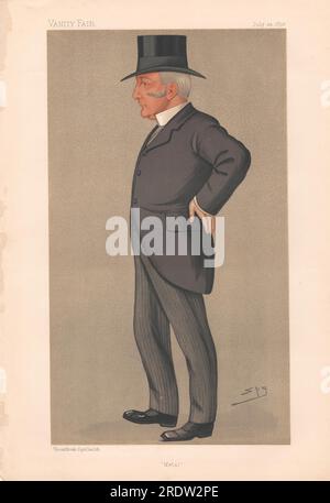 Vanity Fair - hommes d'affaires et Empire Builders. 'Métal'. M. Philip Albert Muntz, député - 23 juillet 1892 1892 par Leslie Ward Banque D'Images