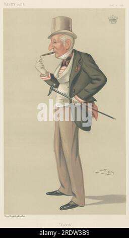 Vanity Fair : les dévots de gazon ; 'Youth', le comte de Winchilsea et Nottingham, 2 octobre 1880 1880 par Leslie Ward Banque D'Images