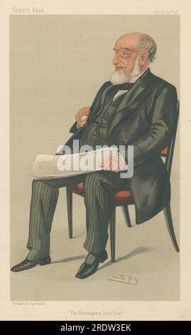Vanity Fair : Newspapermen ; The Birmingham Daily Post, M. John Jaffrey, 19 avril 1890 (B197914.527) 1890 par Leslie Ward Banque D'Images