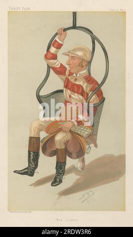 Vanity Fair : jockeys ; Tom Cannon, 12 septembre 1885 1885 par Leslie Ward Banque D'Images