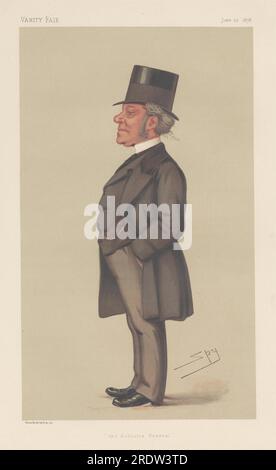 Vanity Fair : Legal ; « le solliciteur général », Hardinge Stanley Giffard, 22 juin 1878 1878 par Leslie Ward Banque D'Images